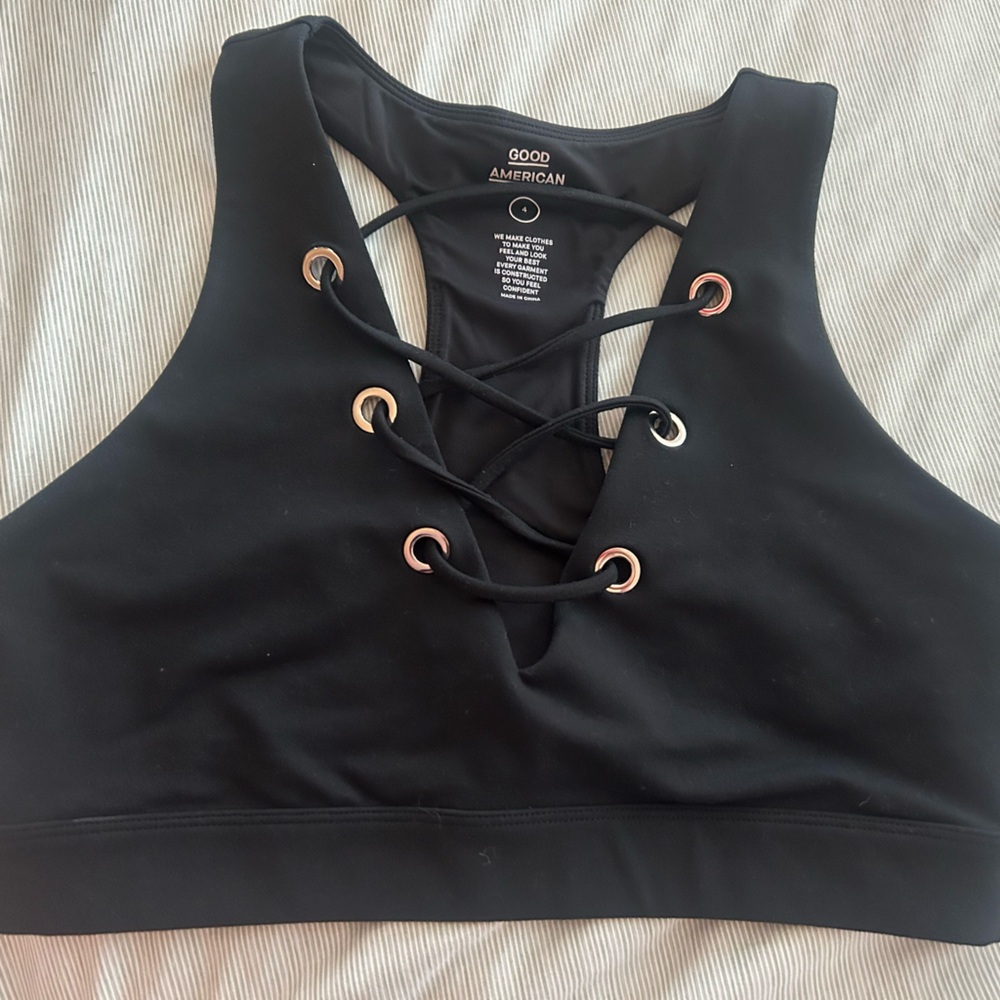 Good American Black Bra